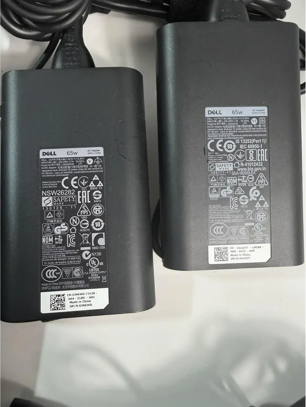 Lot of 21 Dell Laptop AC Adapters Power Supplies Mixed 45W 65W 90W 130W OEM